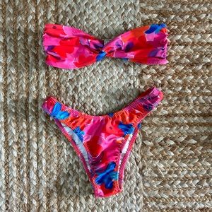 Loleia Swimsuit - Colours of Montego Bay Bandeau Top and Scrunchie Bottoms